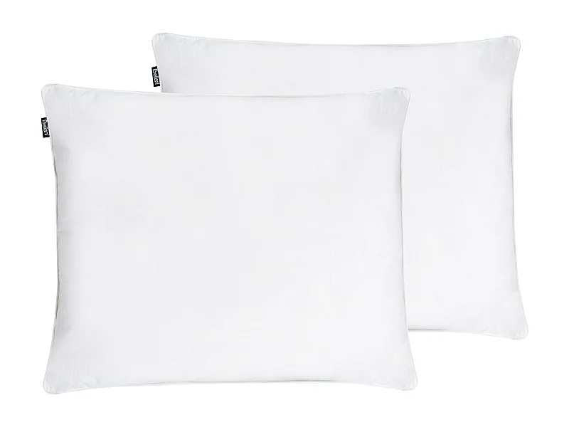 Set di 2 guanciali VIHREN Basso 50 x 60 cm Bianco