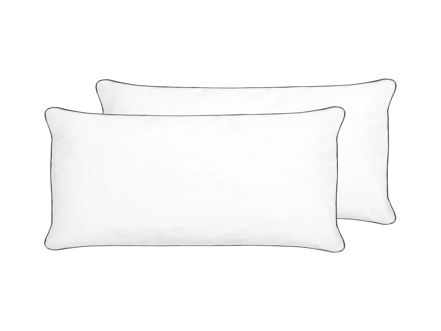 Lot de 2 oreillers PELISTER Bas Microfibre 40 x 80 cm Blanc