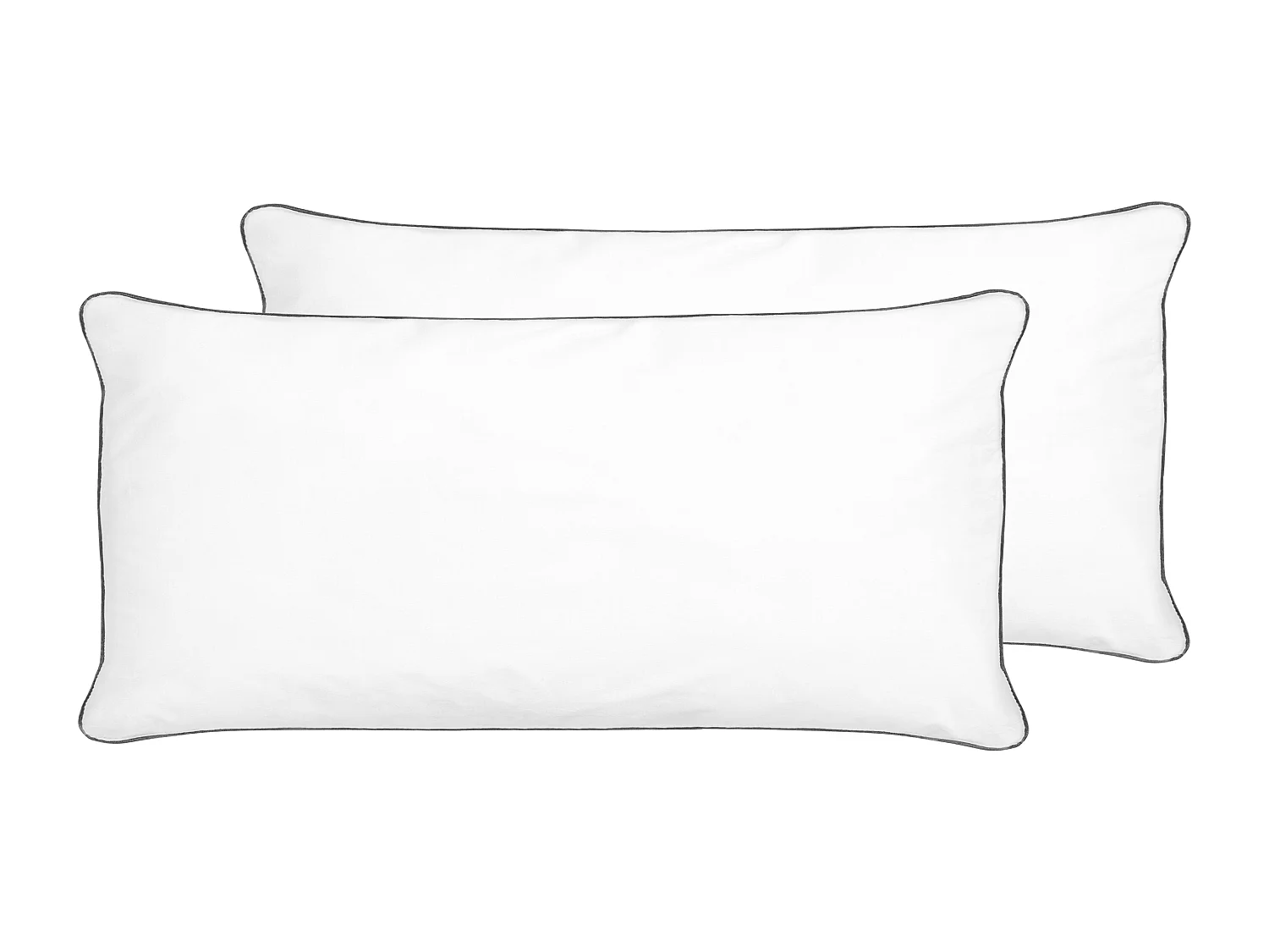 Lot de 2 oreillers PELISTER Bas Microfibre 40 x 80 cm Blanc