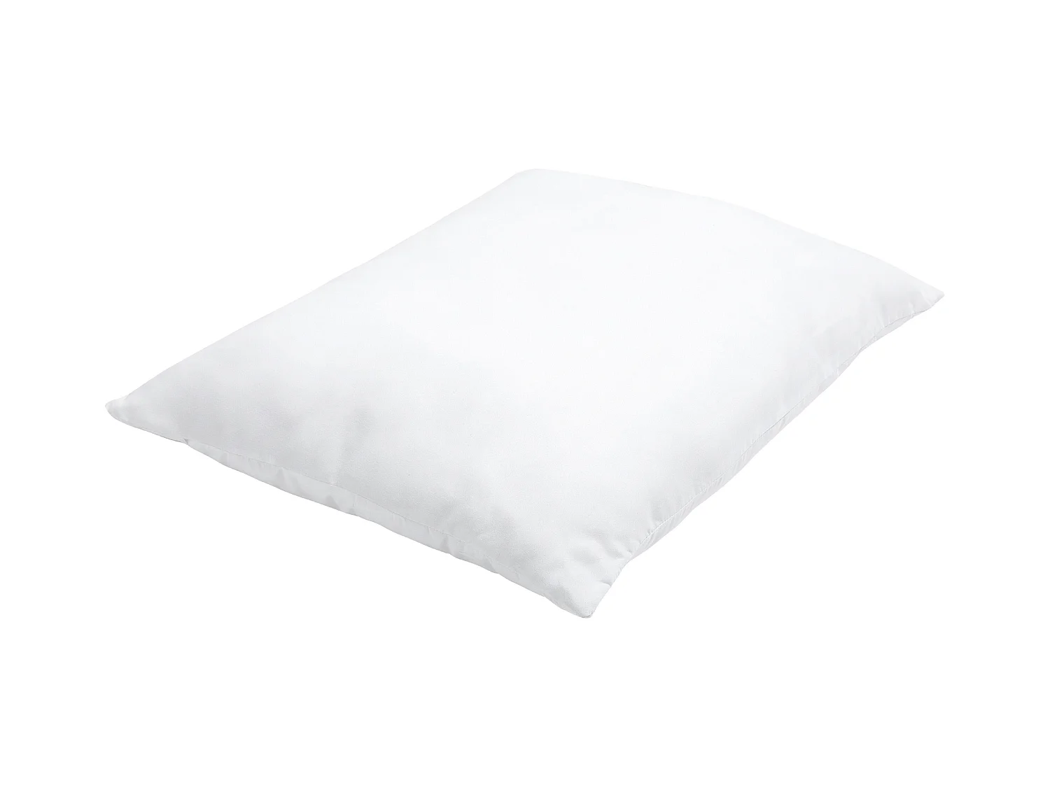Kopfkissen 2er Set 50x60 cm Mikrofaser weiß niedrig mit Polyester-Füllung Errigal