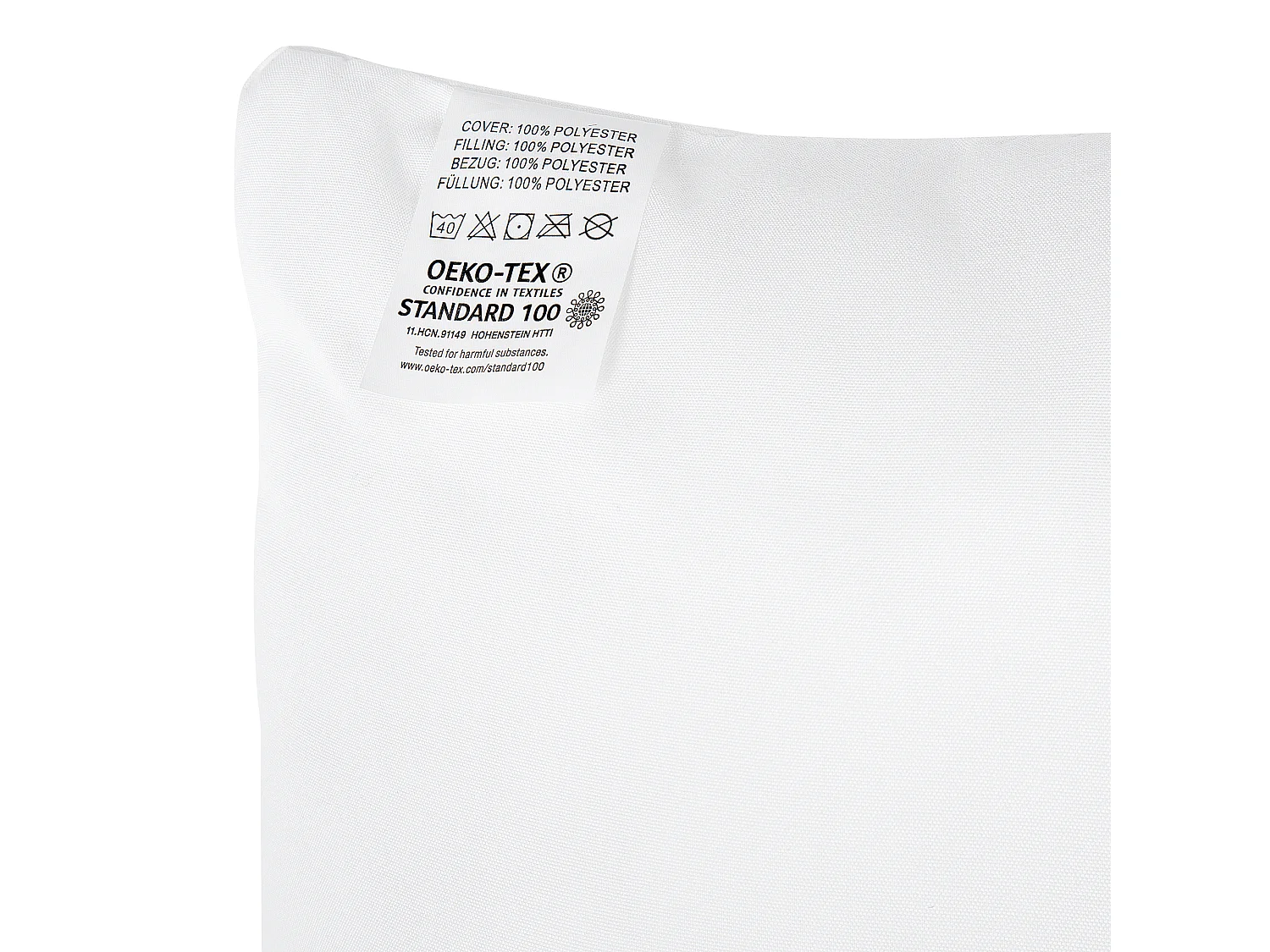 Lot de 2 oreillers ERRIGAL Bas Microfibre 50 x 60 cm Blanc