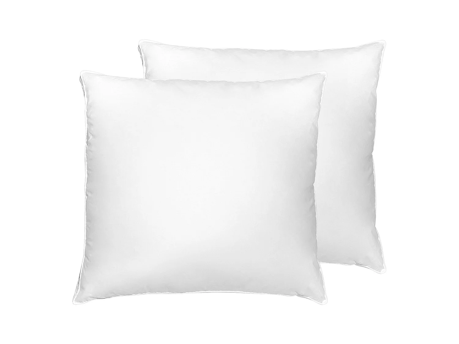 Lot de 2 oreillers FELDBERG Haut de plumes de canard 80 x 80 cm Blanc