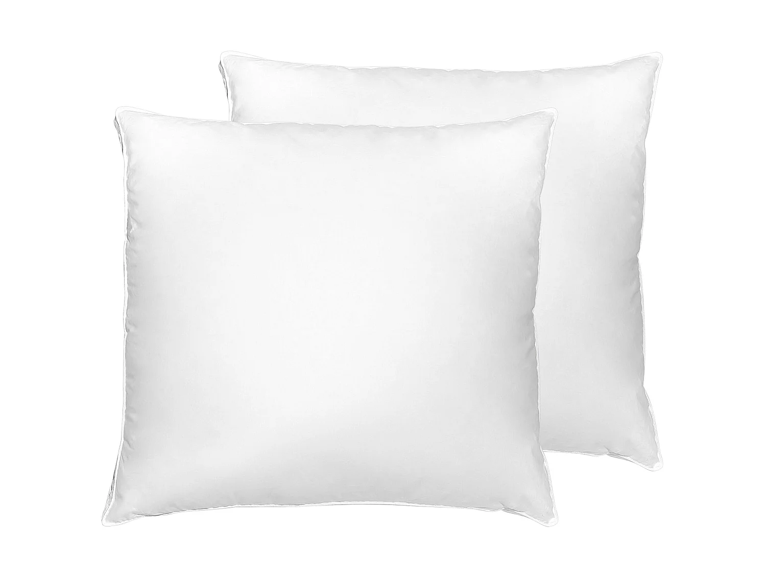 Lot de 2 oreillers FELDBERG Haut de plumes de canard 80 x 80 cm Blanc