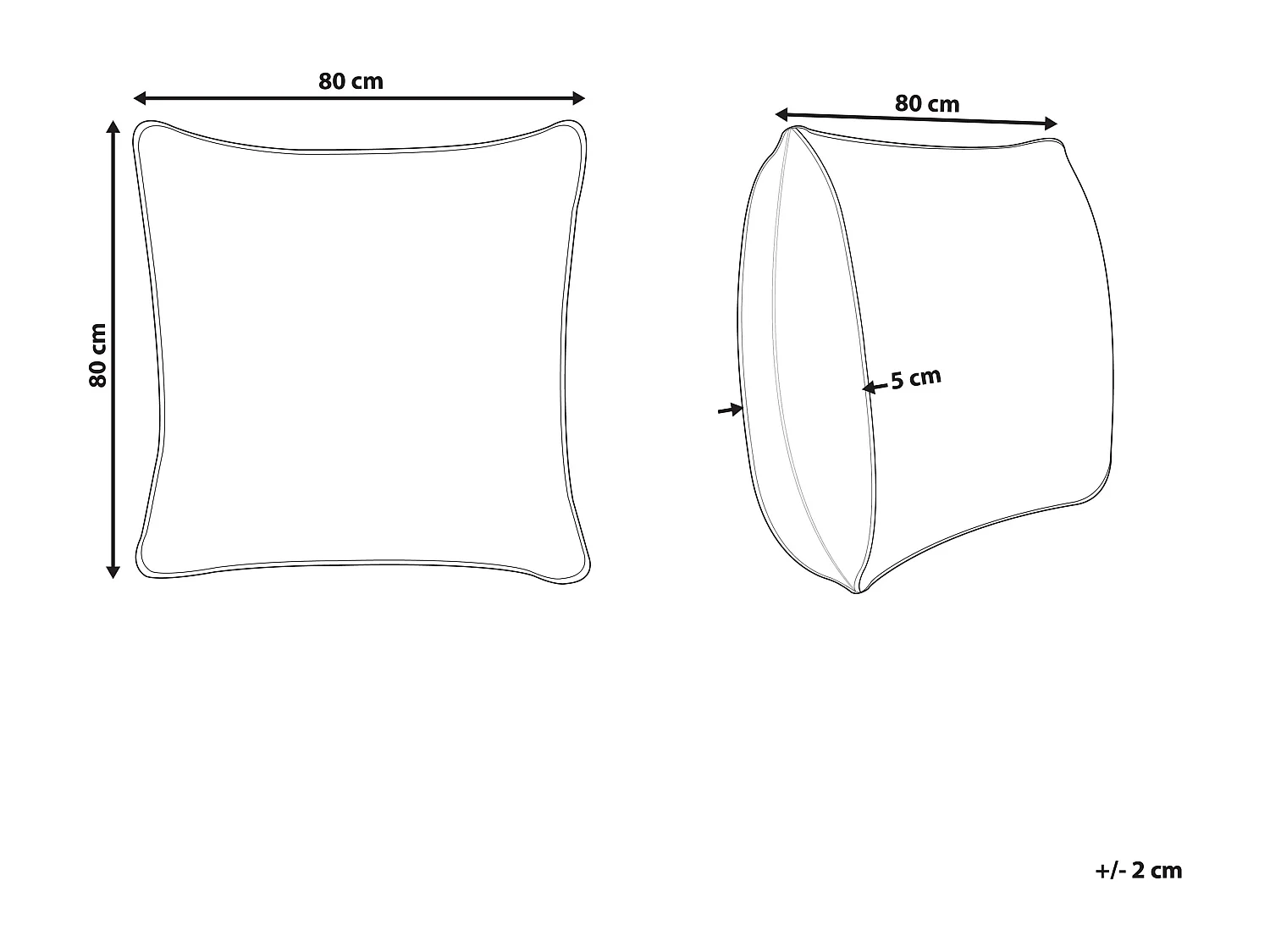 Hoofdkussen ERRIGAL Laag Microvezels 80 x 80 cm Wit