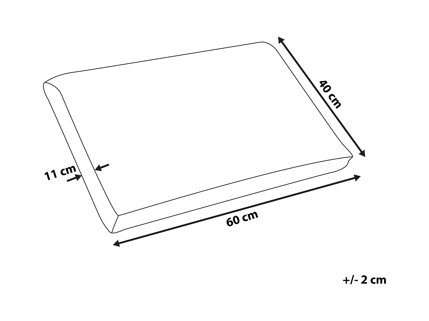 Hoofdkussen EMIN Hoog Traagschuim 40 x 60 cm Wit