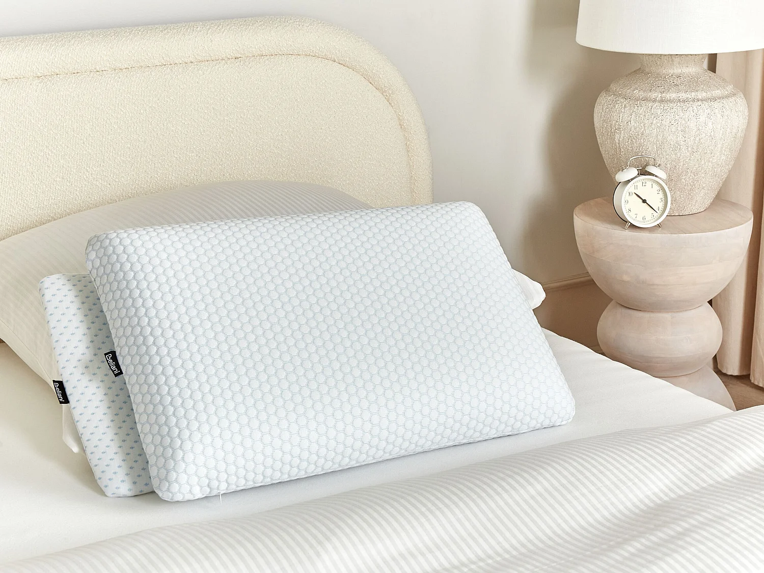 Oreiller EMIN Haut Mémoire de forme 40 x 60 cm Blanc