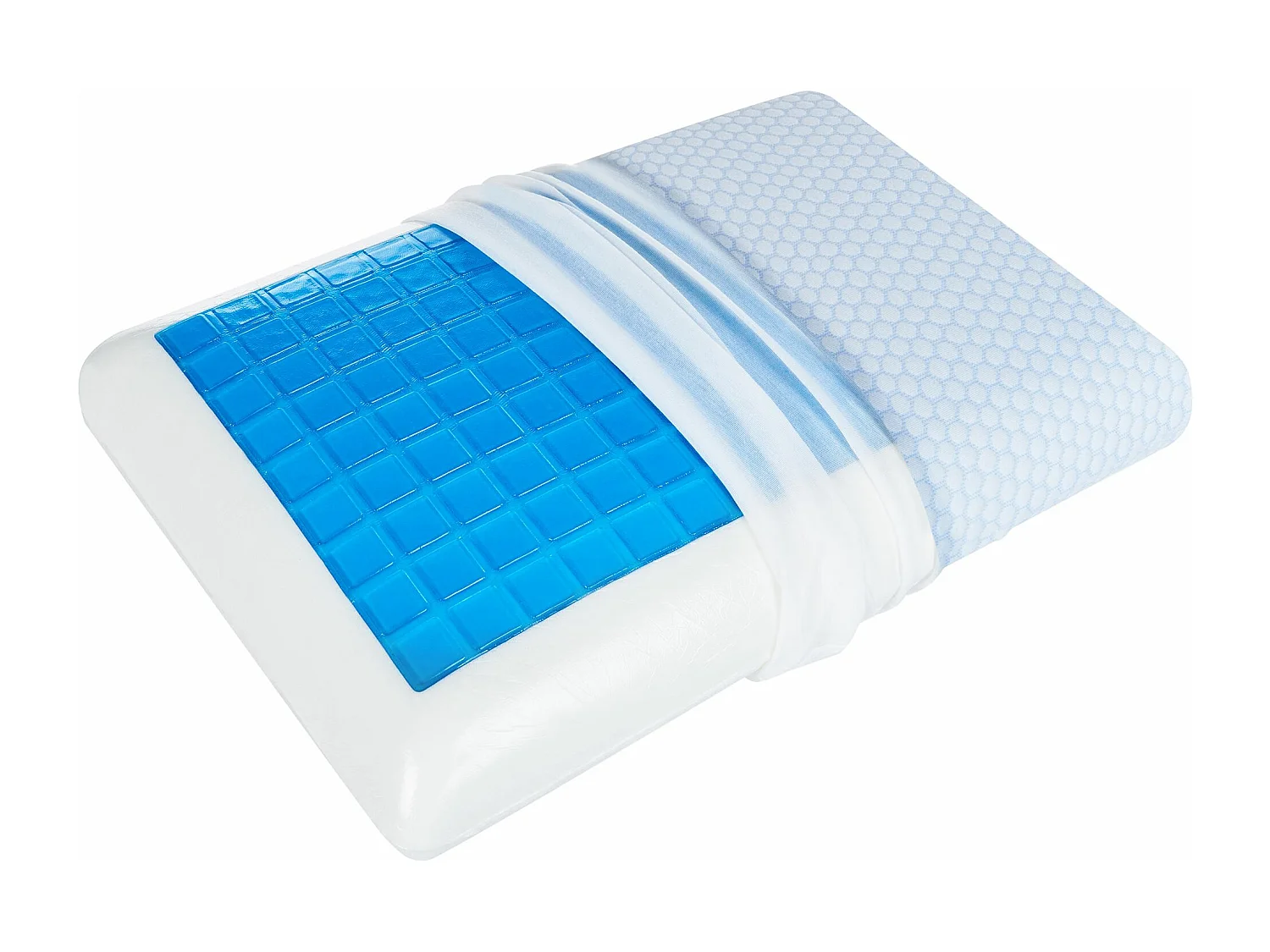 Oreiller EMIN Haut Mémoire de forme 40 x 60 cm Blanc