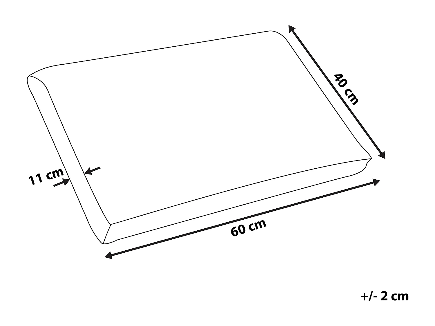 Almofada EMIN Alta Espuma de memória 40 x 60 cm Branco