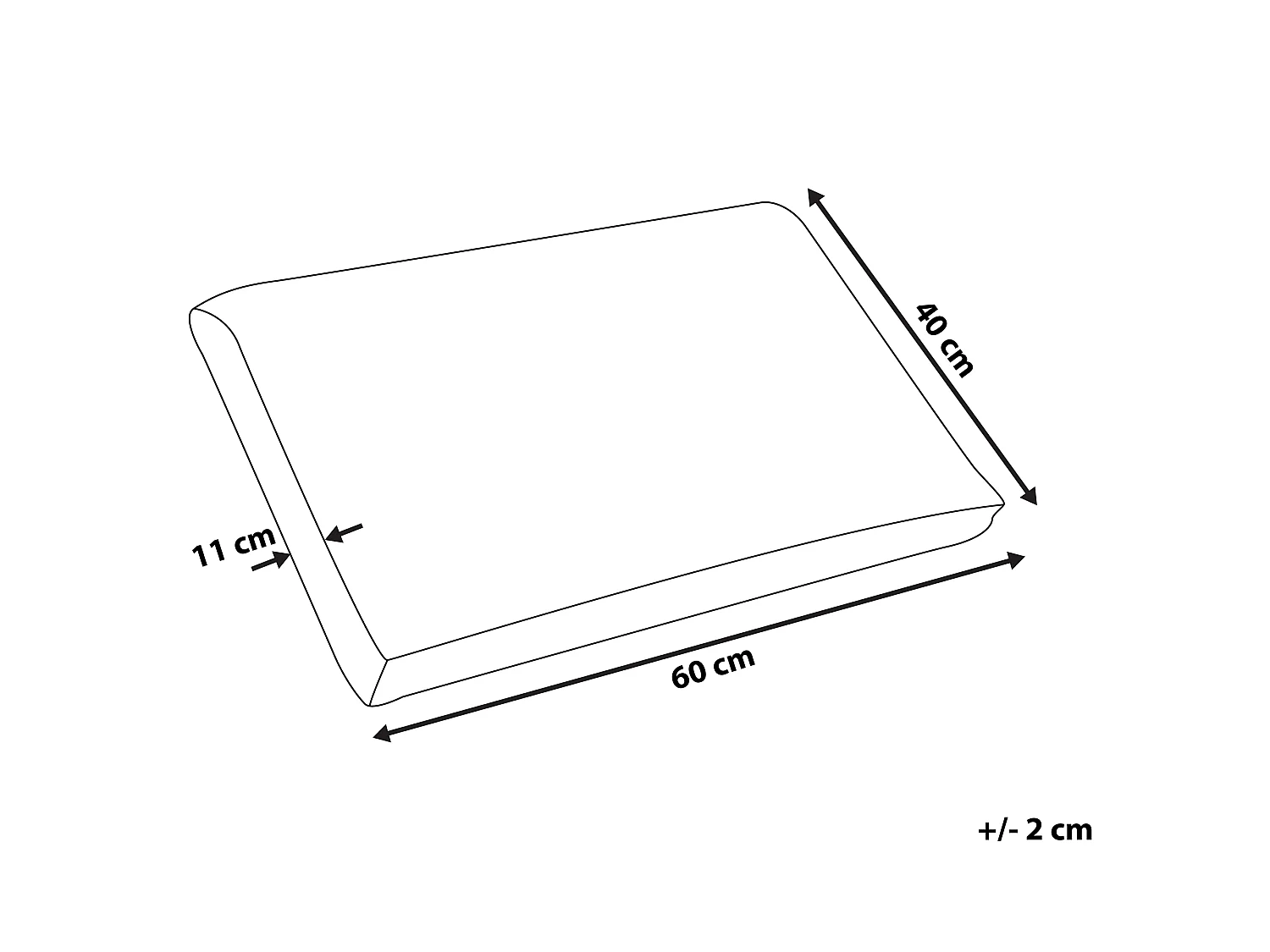 Oreiller EMIN Haut Mémoire de forme 40 x 60 cm Blanc