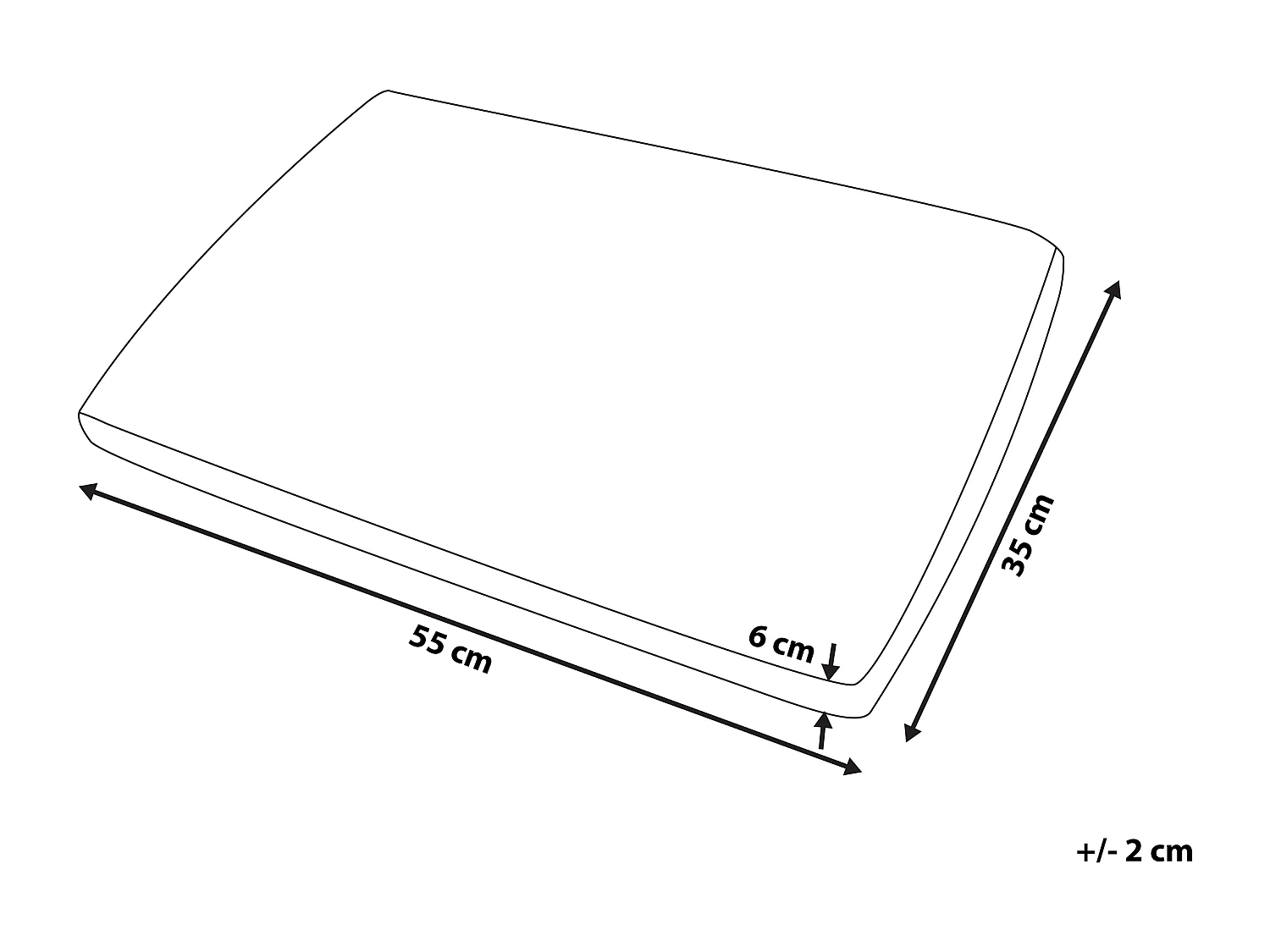 Almofada MUIR Baixa Espuma de memória 55 x 35 cm Branco
