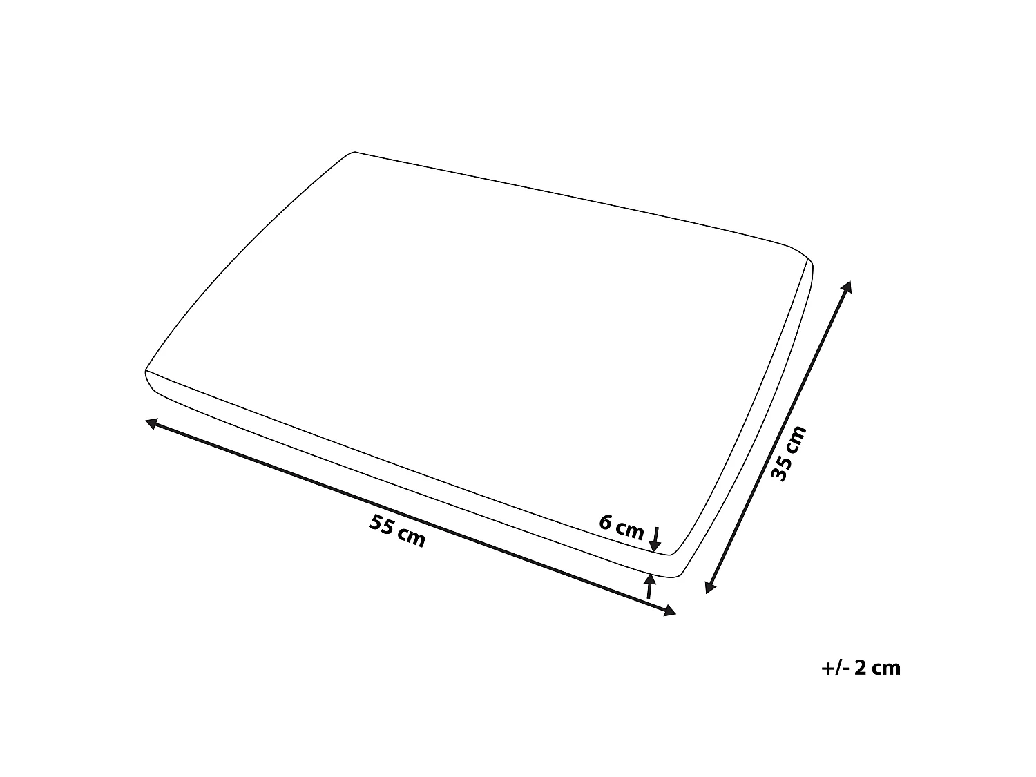 Hoofdkussen MUIR Laag Traagschuim 55 x 35 cm Wit
