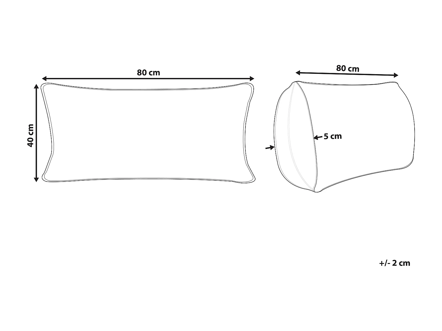 Kopfkissen PELISTER Niedrig Mikrofaser 40 x 80 cm Weiss