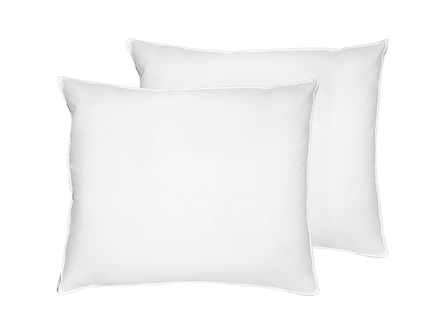 Lot de 2 oreillers FELDBERG Haut 50 x 60 cm Blanc