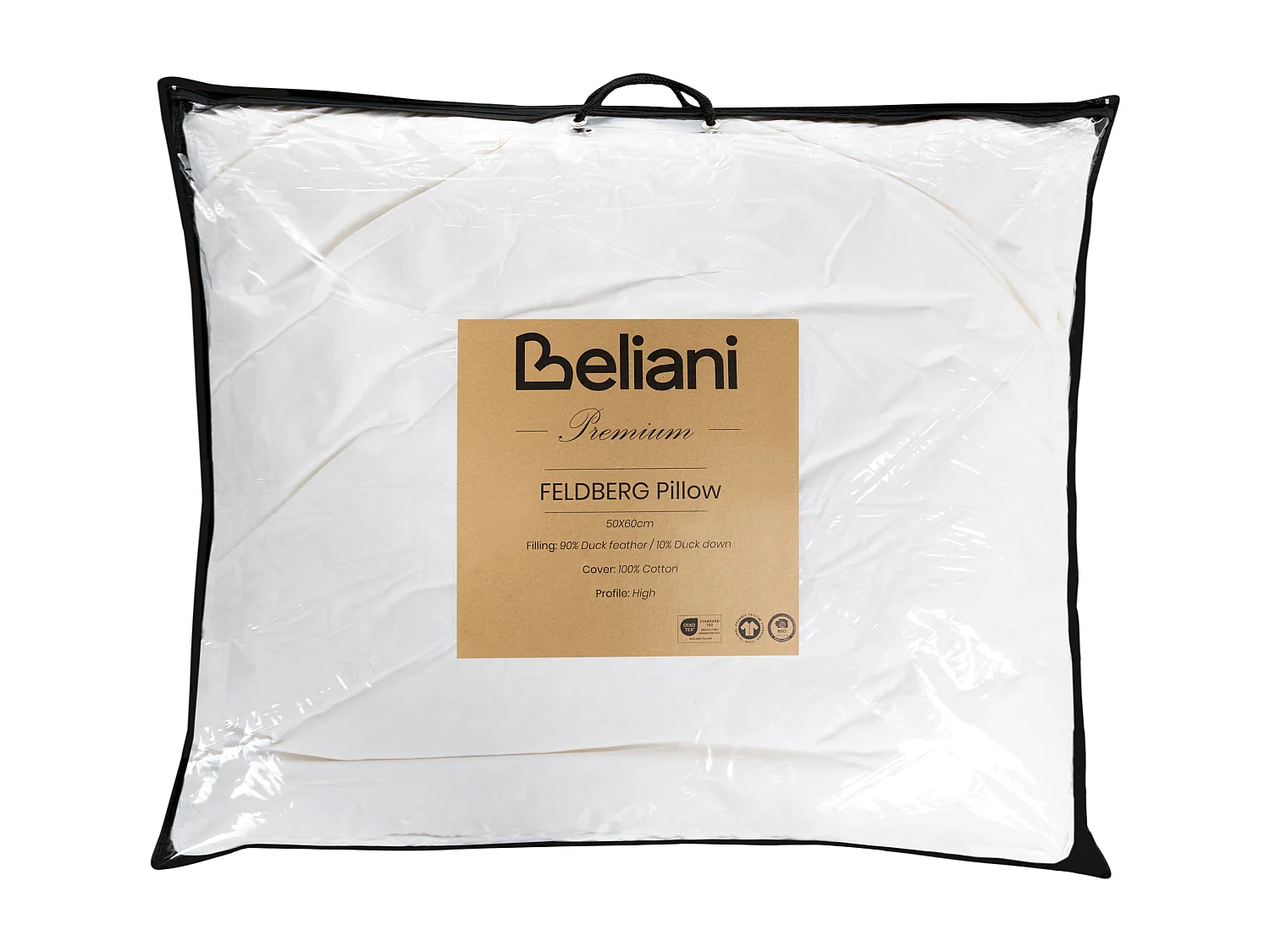 Set di 2 guanciali FELDBERG Alto 50 x 60 cm Bianco