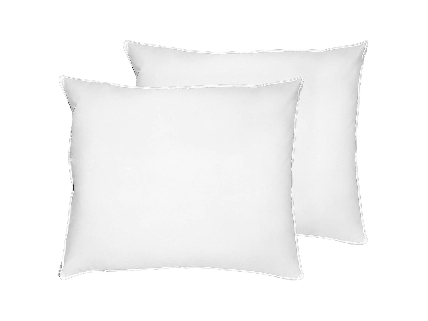 Lot de 2 oreillers FELDBERG Haut 50 x 60 cm Blanc