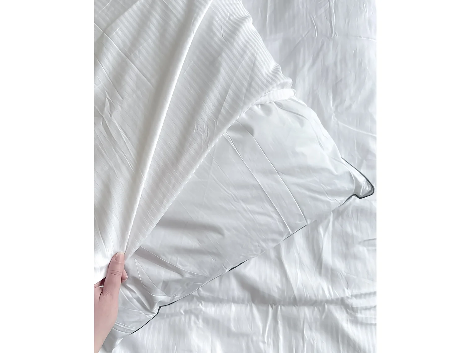 Kopfkissen PELISTER Niedrig Mikrofaser 80 x 80 cm Weiss