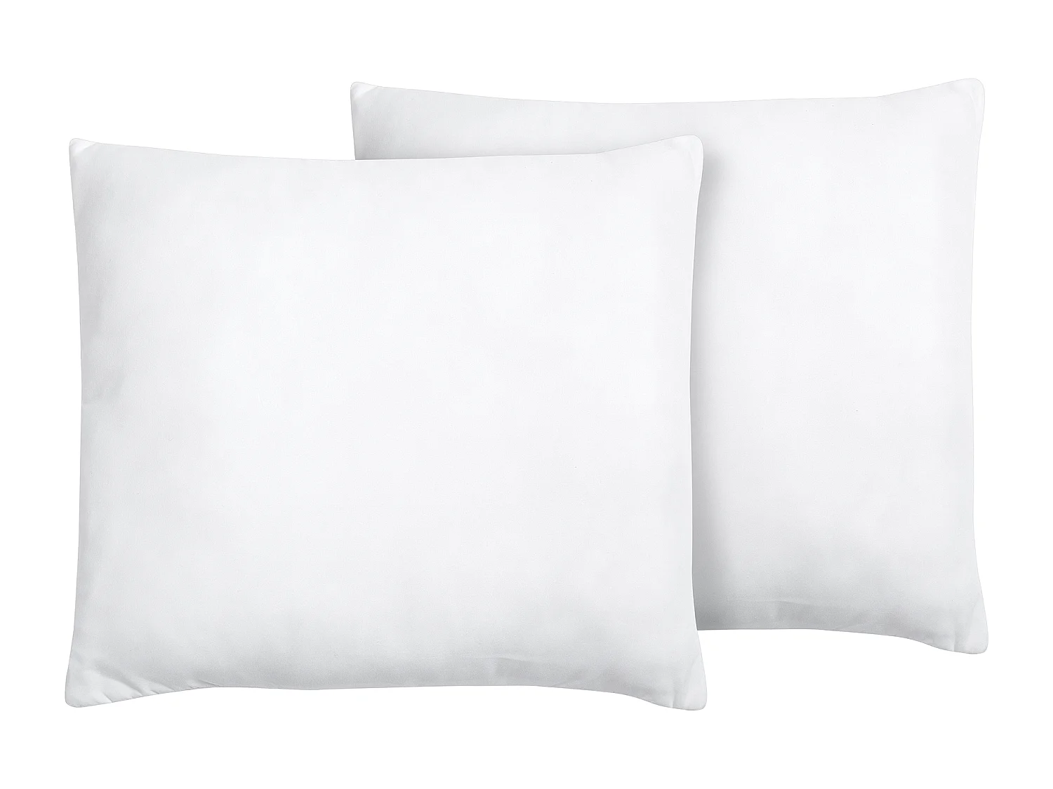 Kissen 2er Set ERRIGAL Niedrig Mikrofaser 80 x 80 cm Weiss