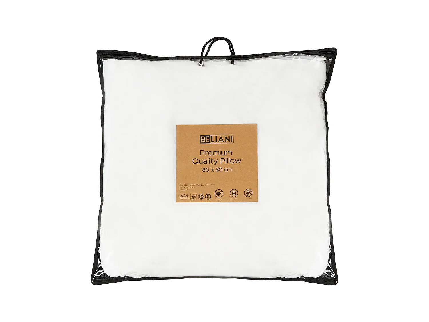 Set van 2 kussens ERRIGAL Laag Microvezels 80 x 80 cm Wit