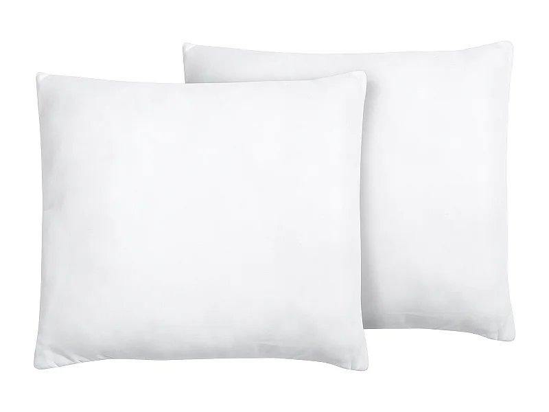 Set di 2 guanciali ERRIGAL Basso Microfibra 80 x 80 cm Bianco