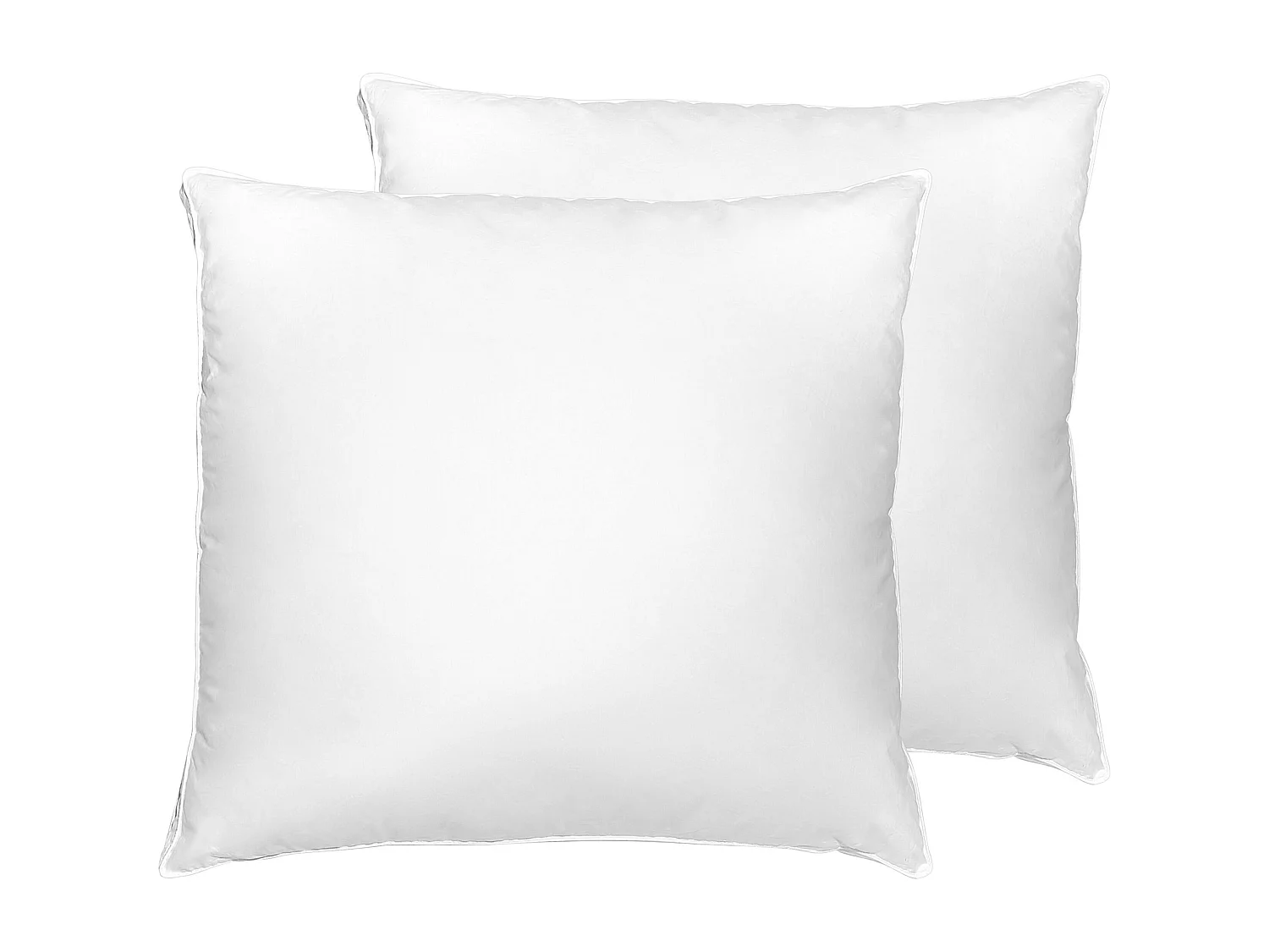 Kissen 2er Set VIHREN Niedrig Entenfederchen und daunen 80 x 80 cm Weiss