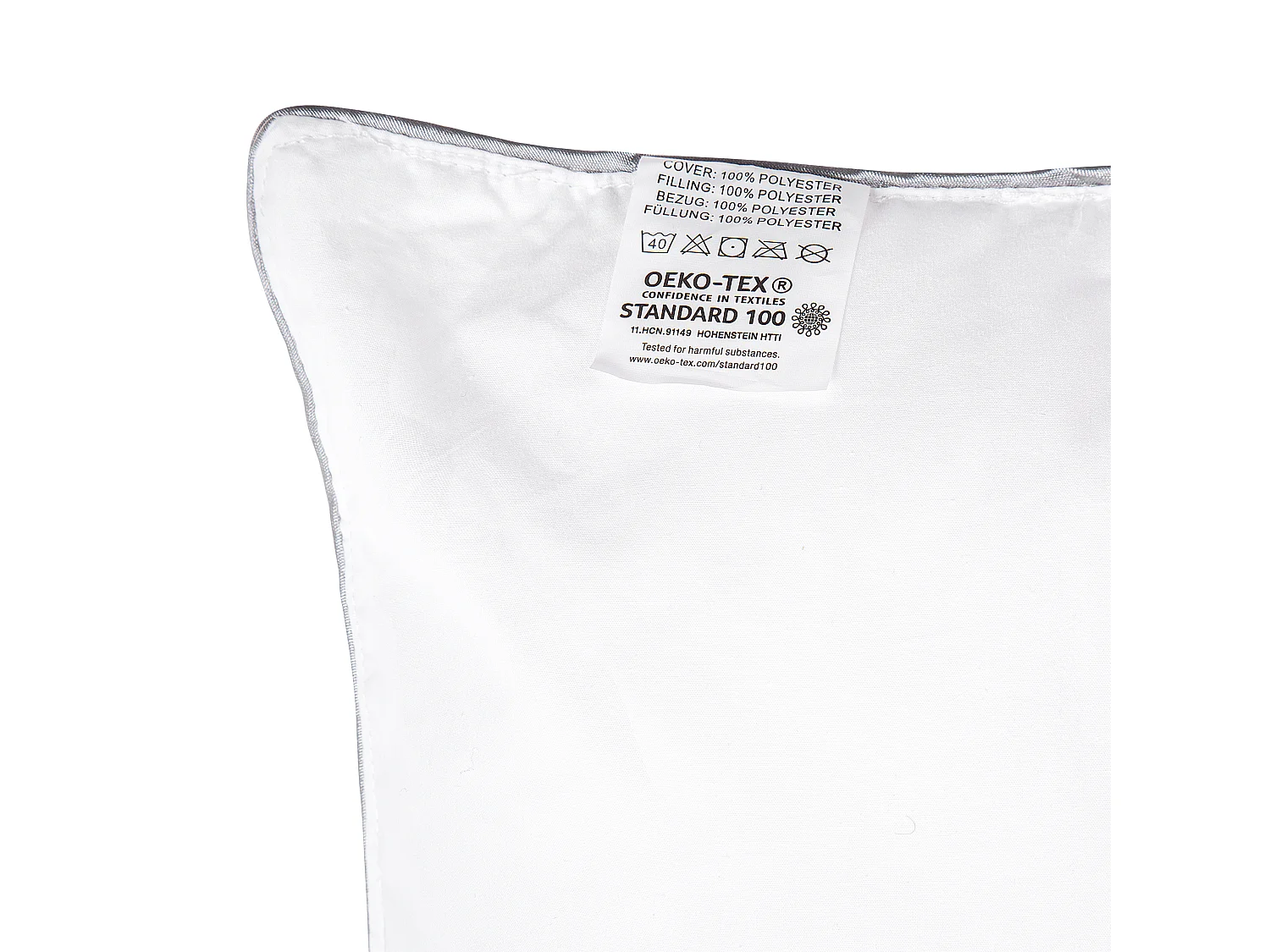 Lot de 2 oreillers PELISTER Bas Microfibre 50 x 60 cm Blanc