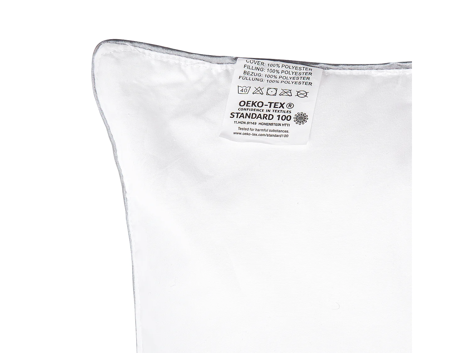 Lot de 2 oreillers PELISTER Bas Microfibre 50 x 60 cm Blanc