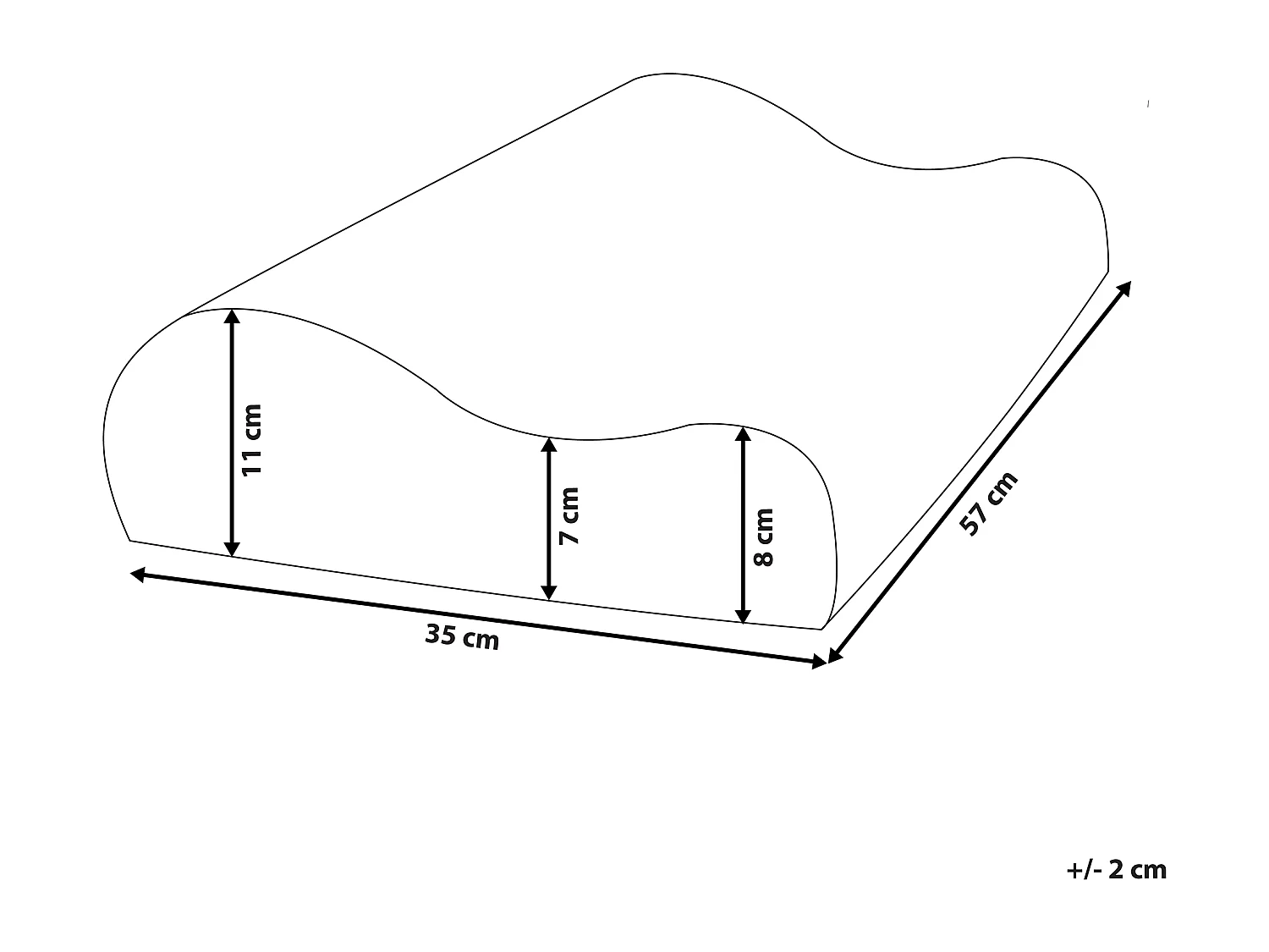 Guanciale AMNE Alto Schiuma memory 57 x 35 cm Bianco