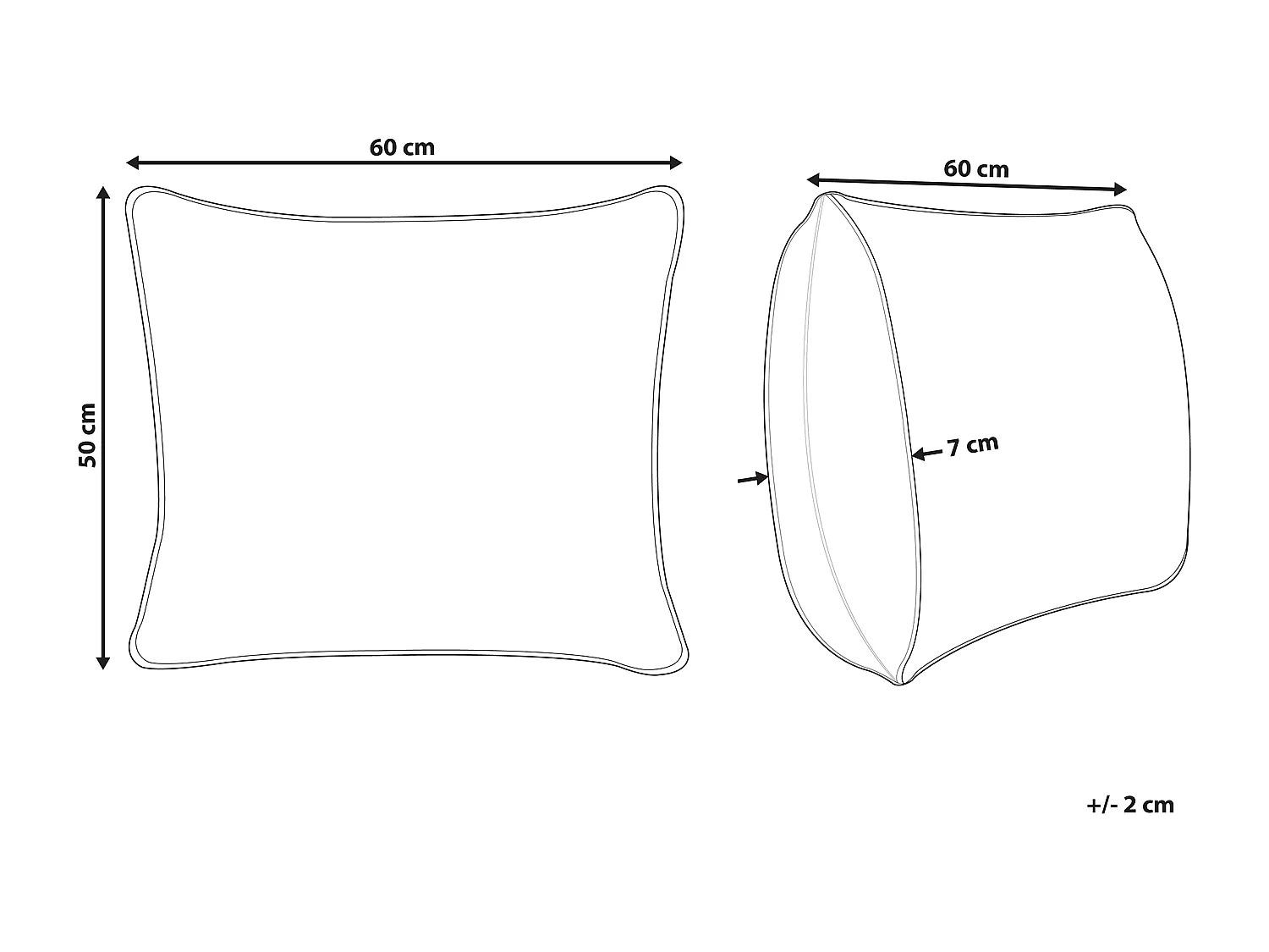 Kopfkissen 50x60cm Baumwolle weiß niedrig mit Mikrofaser-Füllung modern Pelister