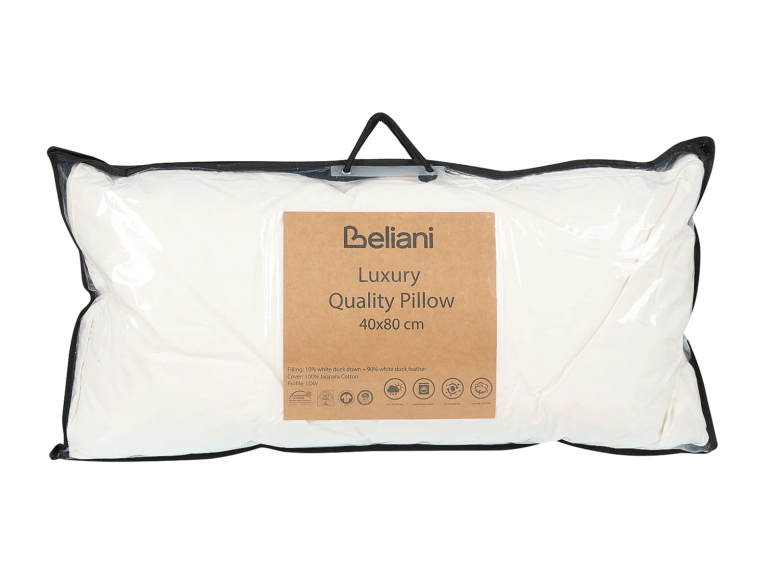 Oreiller VIHREN Bas 40 x 80 cm Blanc