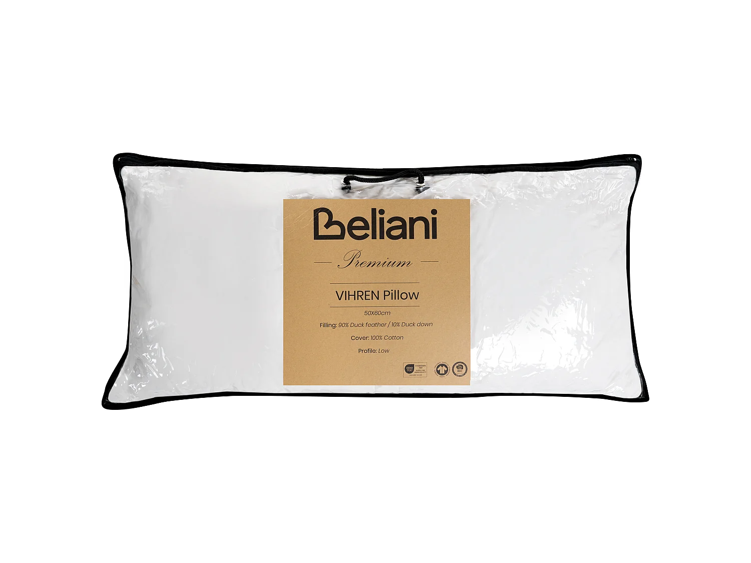 Almofada VIHREN Baixa 40 x 80 cm Branco