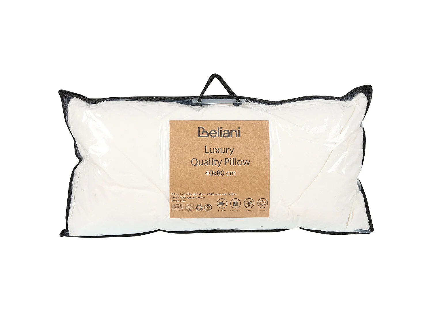Almofada VIHREN Baixa 40 x 80 cm Branco