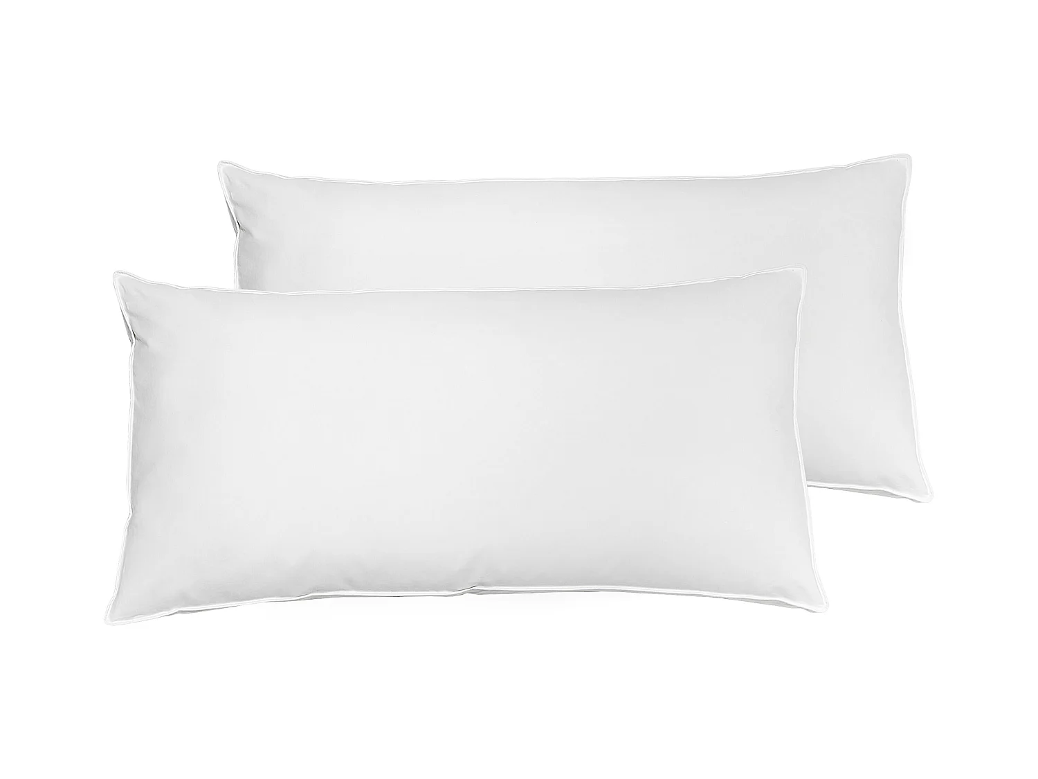 Lot de 2 oreillers VIHREN Bas 40 x 80 cm Blanc
