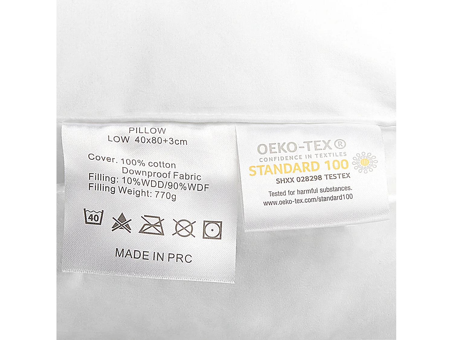 Conjunto de 2 almofadas VIHREN Baixa 40 x 80 cm Branco