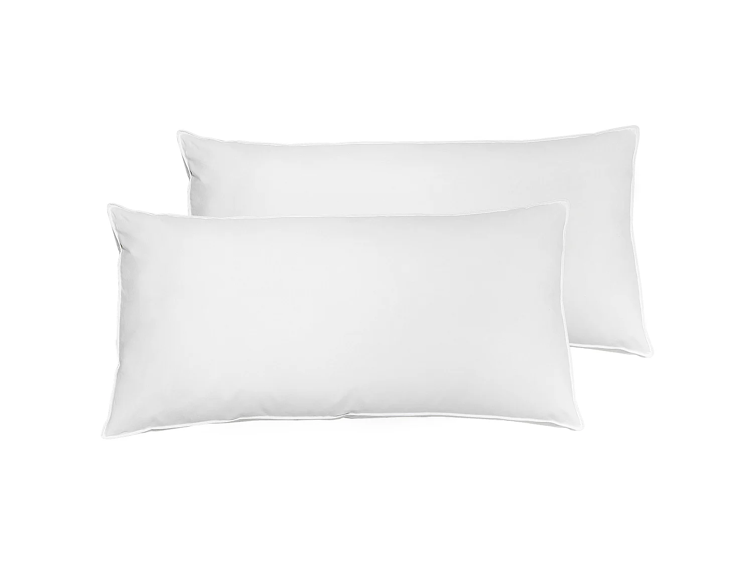 Conjunto de 2 almofadas VIHREN Baixa 40 x 80 cm Branco