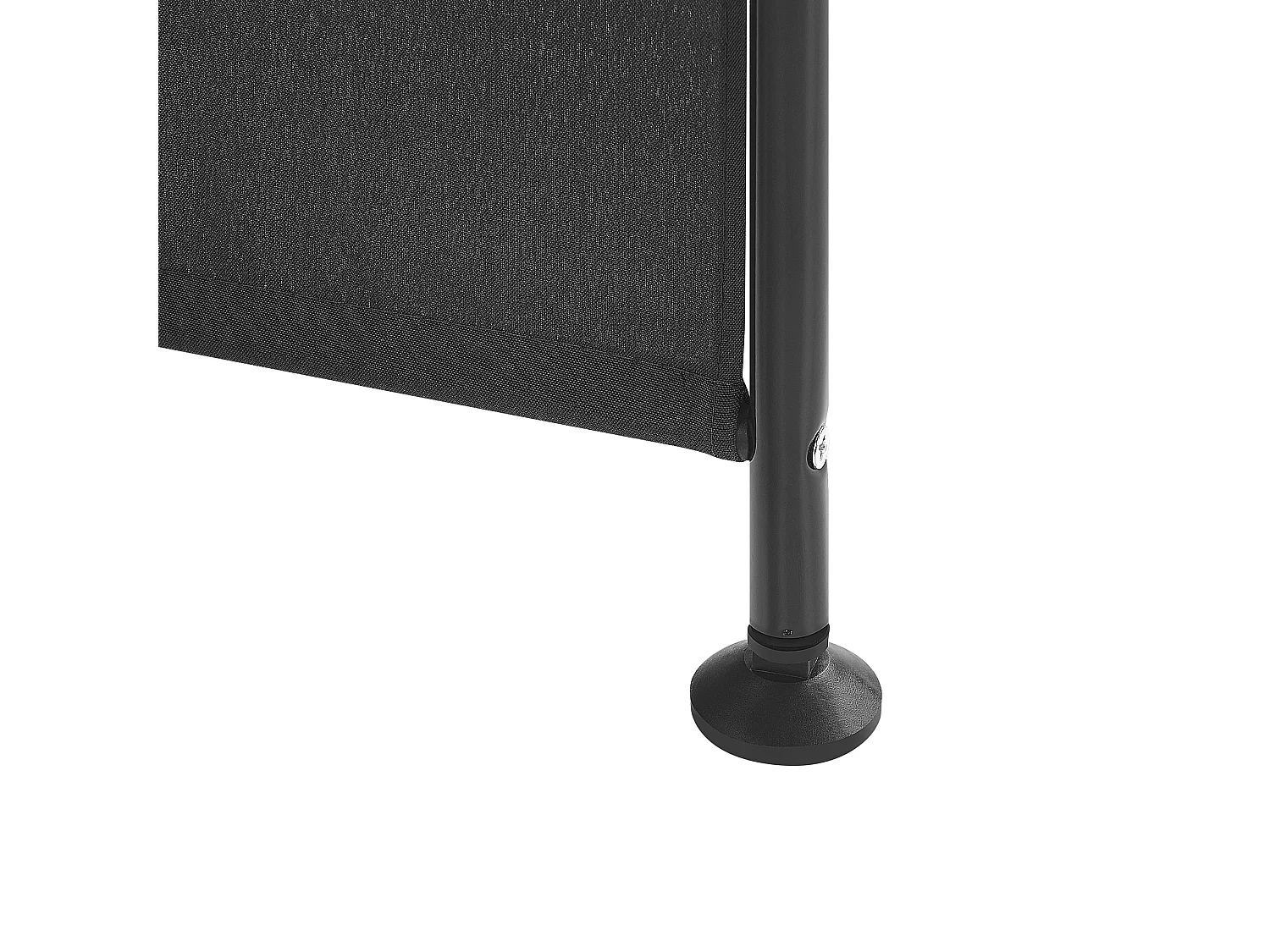 Paravent 3-teiliges 161x170 cm aus Polyester und Stahl schwarz Narni