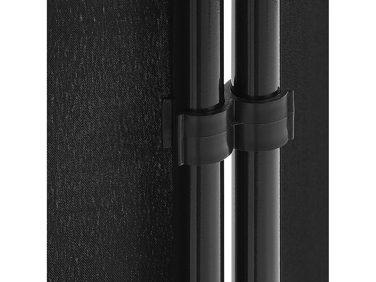 Paravent 3-teiliges 161x170 cm aus Polyester und Stahl schwarz Narni