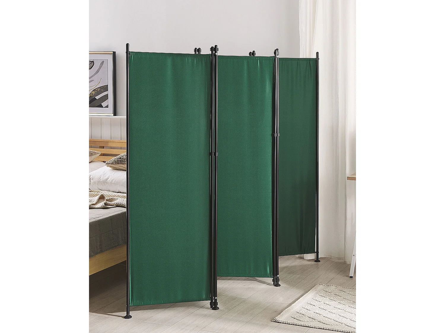 Séparateur de pièce à 5 panneaux NARNI Vert 267 cm 170 cm