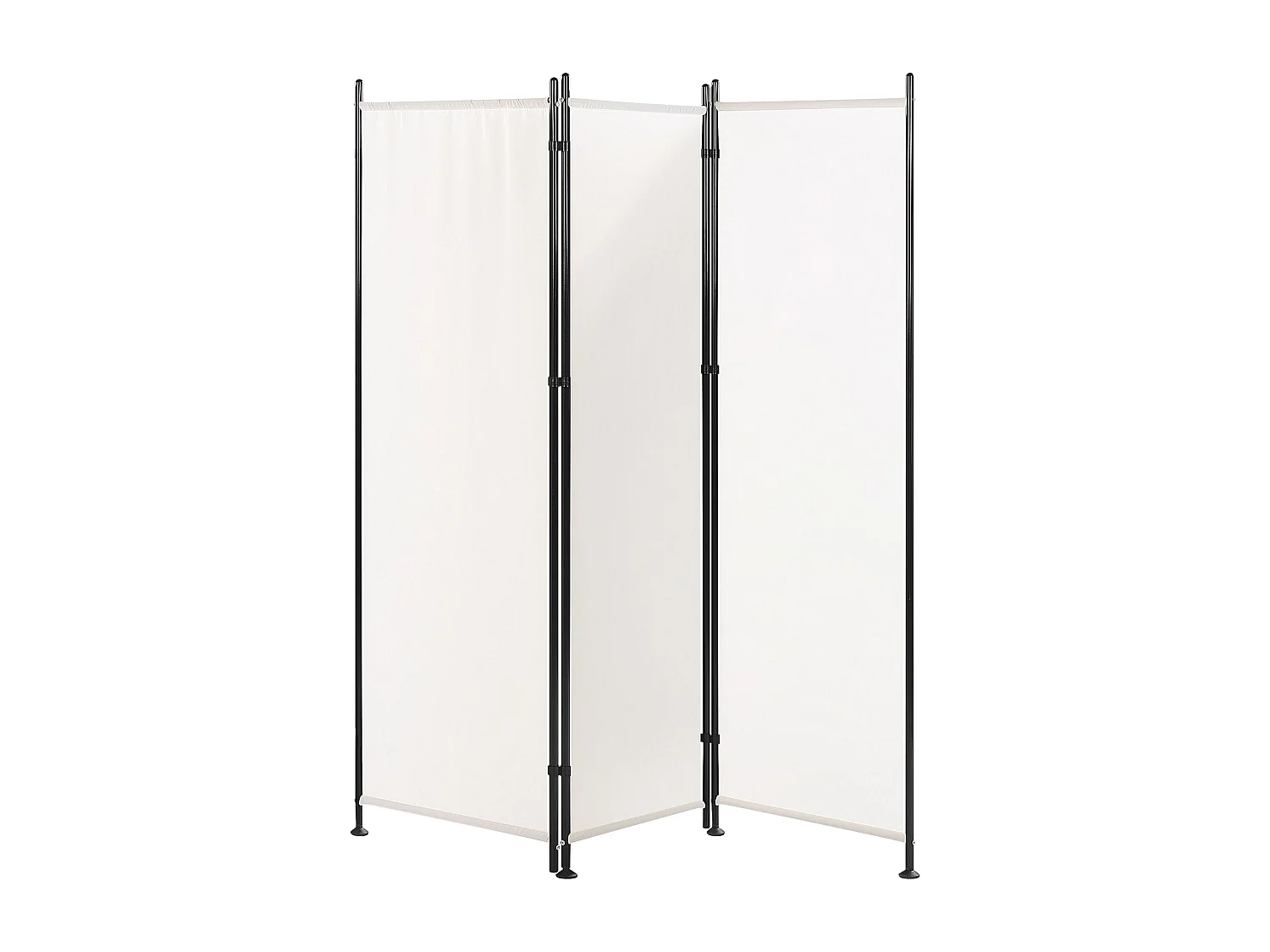 Roomdivider met 3 panelen NARNI Wit 161 cm 170 cm