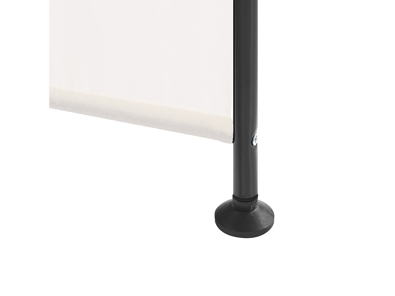 Paravent 5-teiliges 267 x 170 cm aus Polyester und Stahl weiß Narni