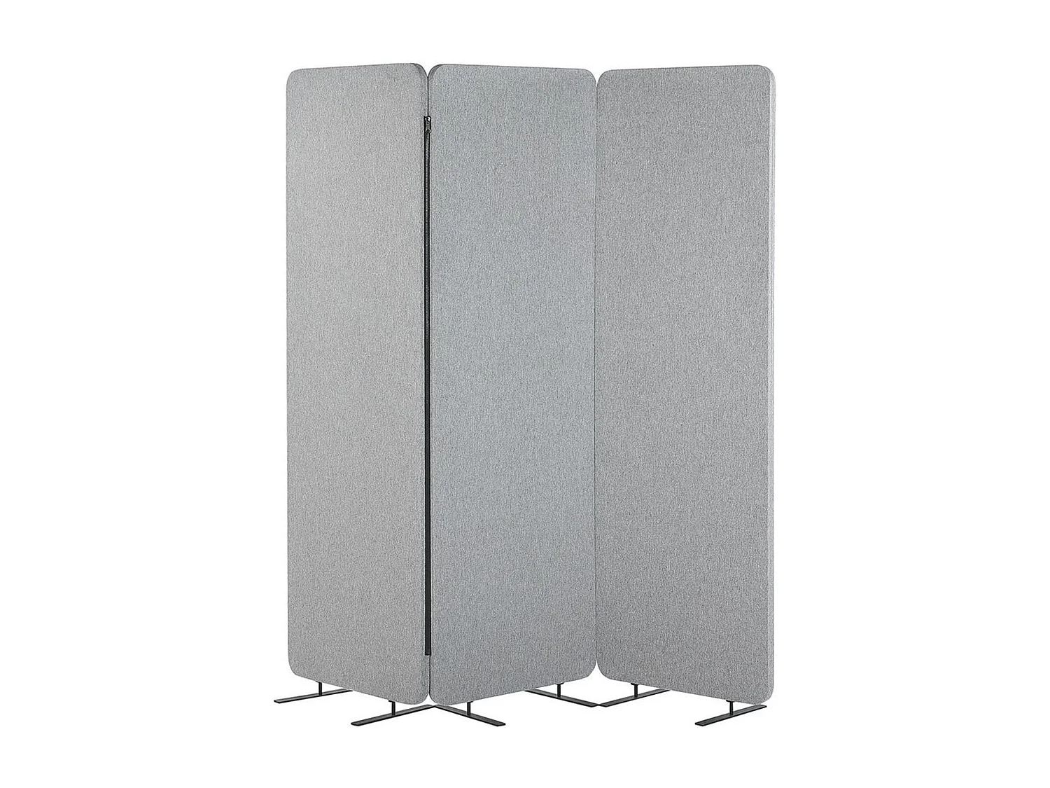 Separador acústico de 3 paneles STANDI Gris claro 184 cm 184 cm