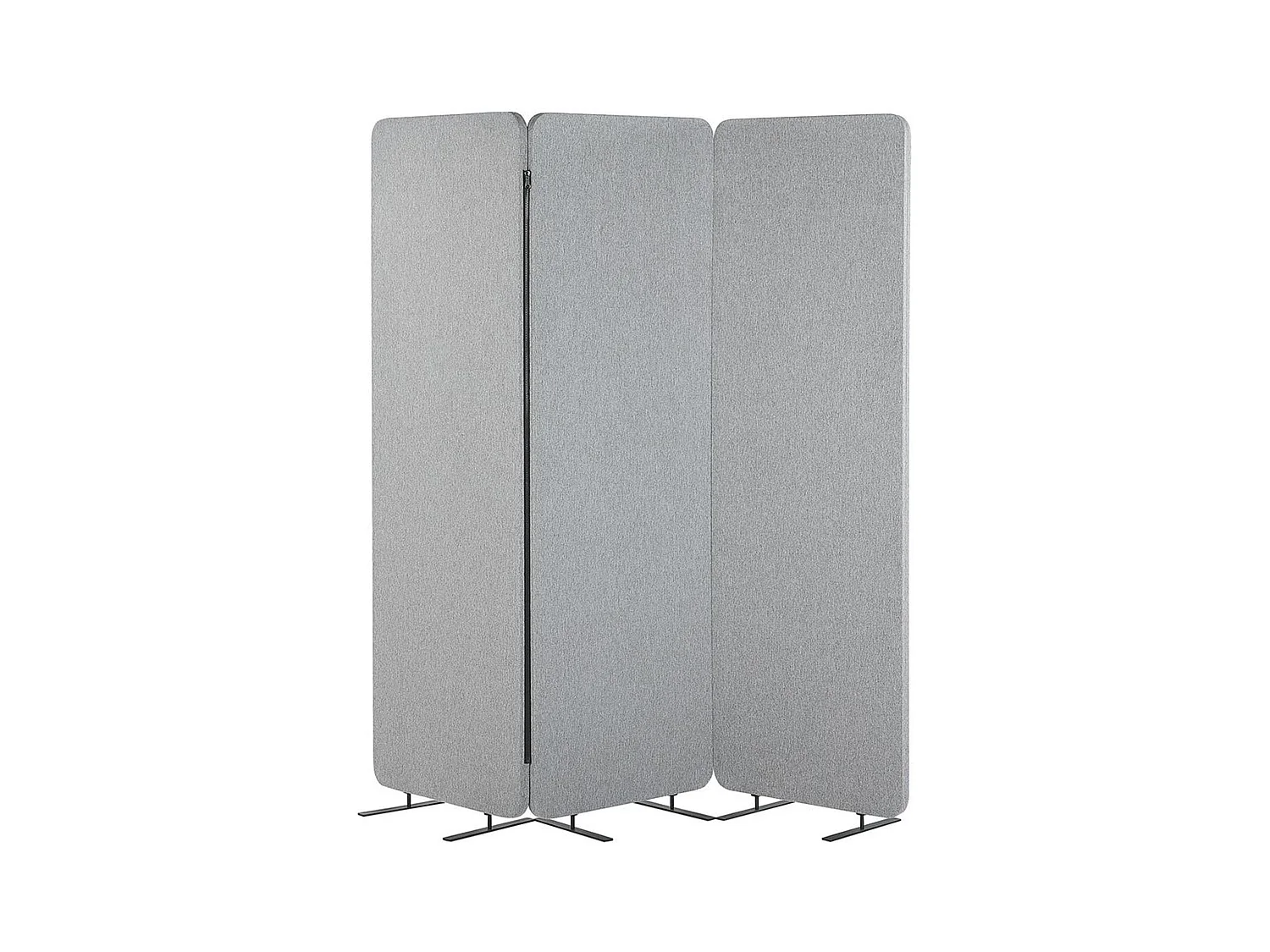 Séparation de pièce acoustique à 3 panneaux STANDI Gris clair 184 cm 184 cm