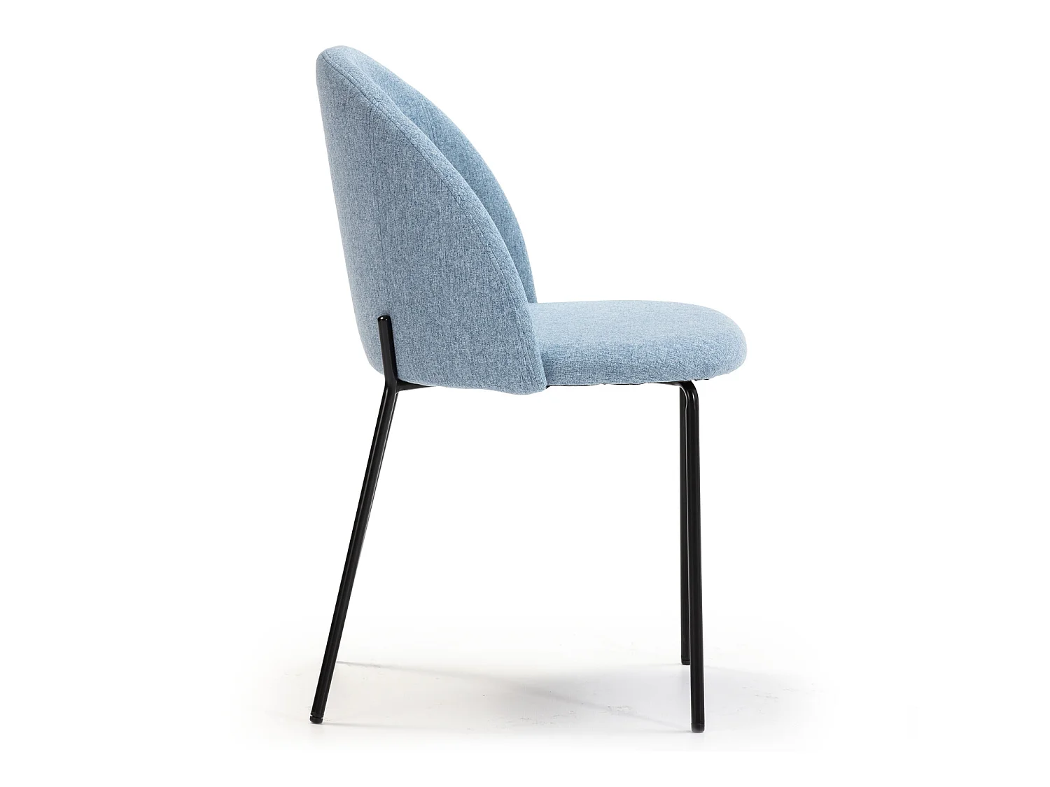 Set van 2 eetkamerstoelen Kenia, blauw gestoffeerd, 43 x 47 x 78,5 cm