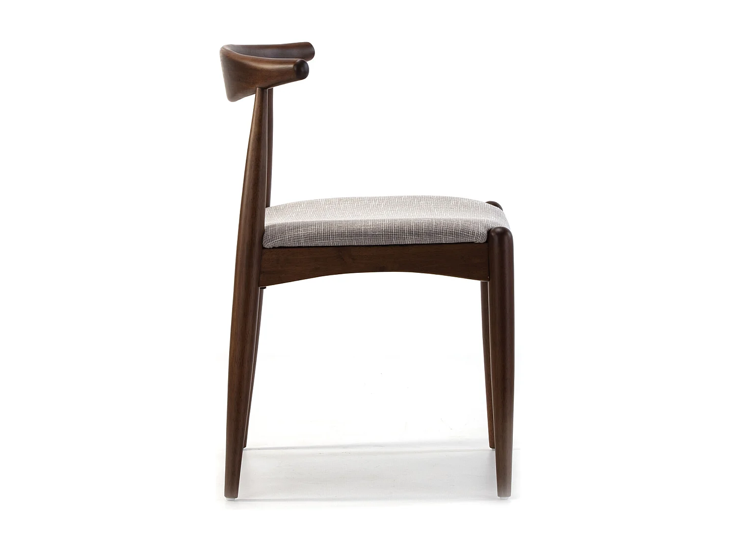 Pack 2 chaises Corzo, Couleur Noyer, Bois Massif, 52,5 cm x 50 cm x 74.5 cm