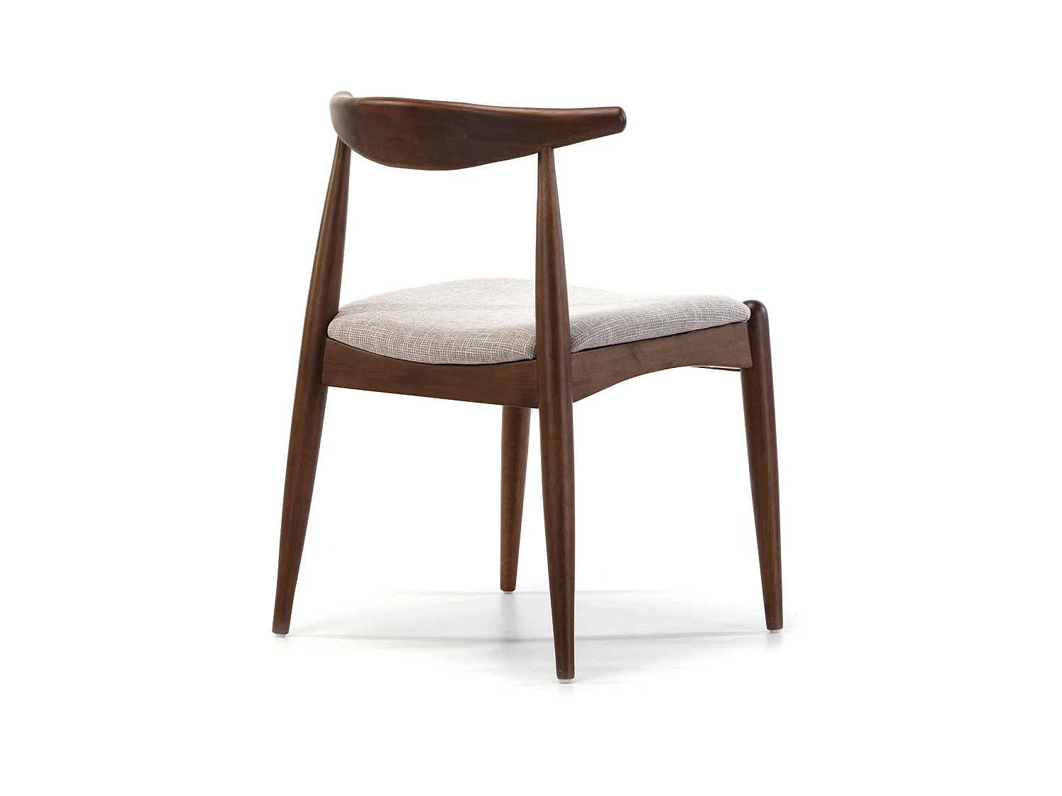 Pack 2 chaises Corzo, Couleur Noyer, Bois Massif, 52,5 cm x 50 cm x 74.5 cm