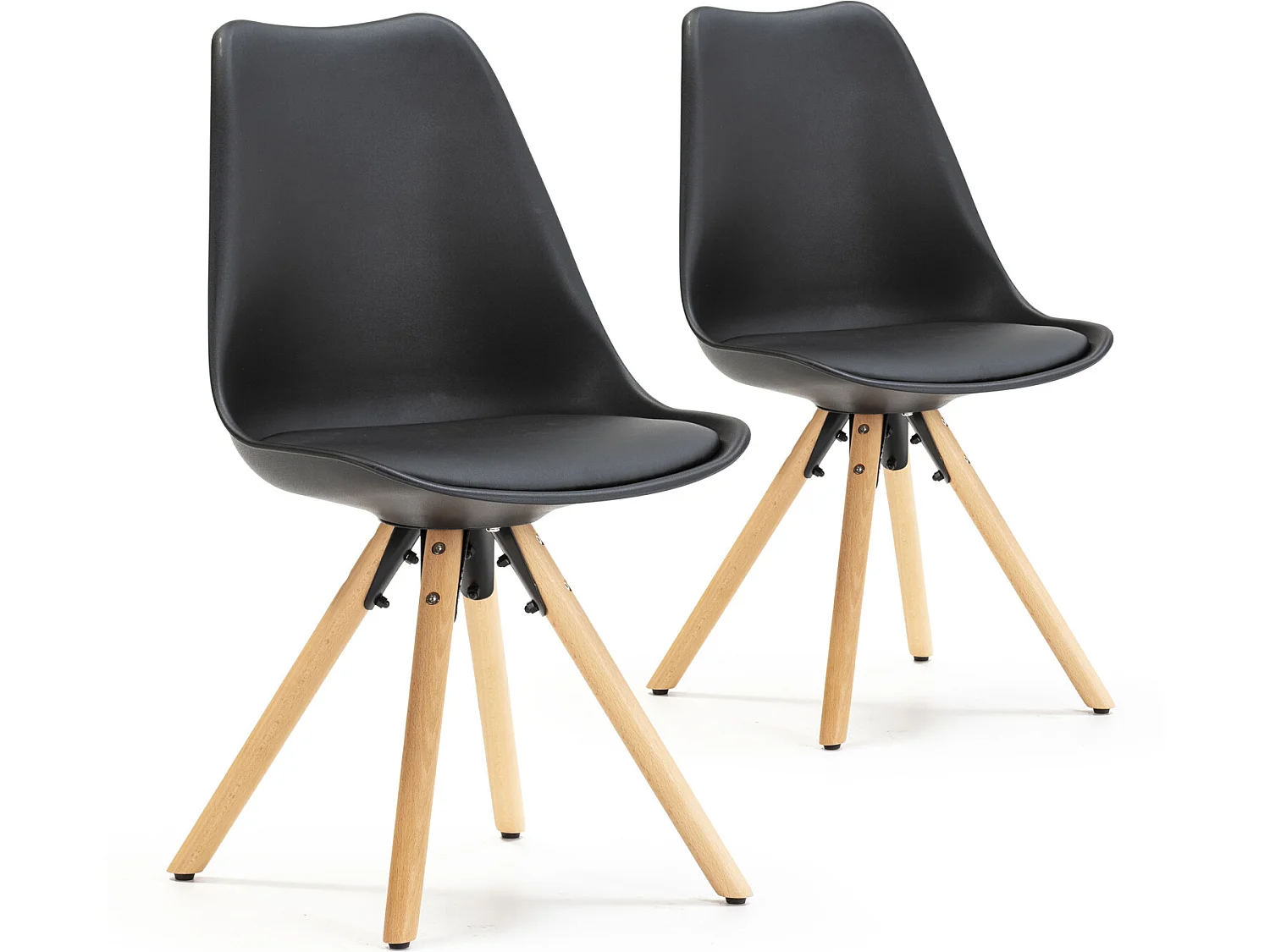 Stuhl-set 2er Jeff Schwarz