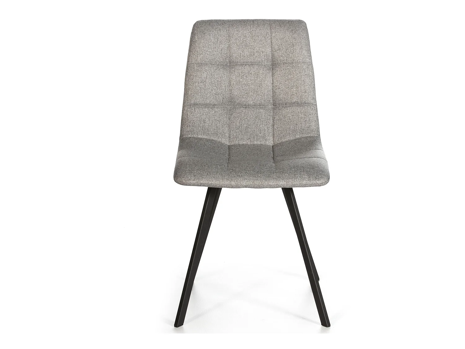 Set de 2 sillas Comedor Mila tapizadas en tela Gris claro, 58 x 45 x 86 cm