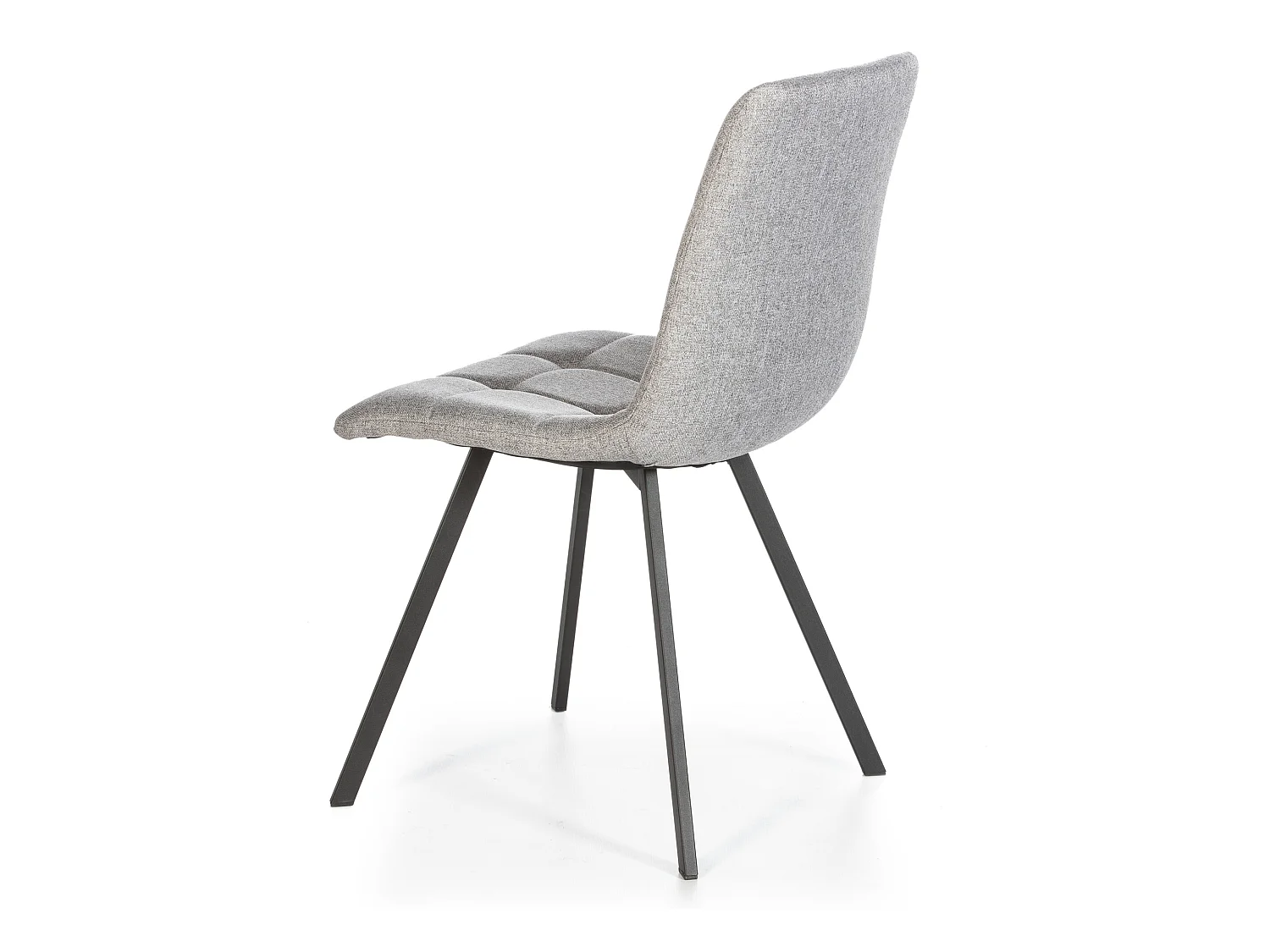 Set de 2 sillas Comedor Mila tapizadas en tela Gris claro, 58 x 45 x 86 cm