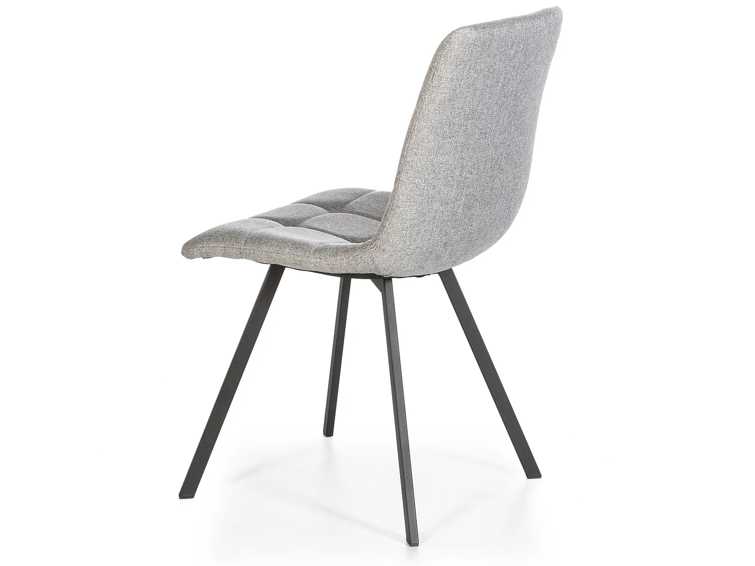 Set de 2 chaises Salle à Manger Mila Tapissées Gris Claires, 58 cm x 45 cm x 90 cm