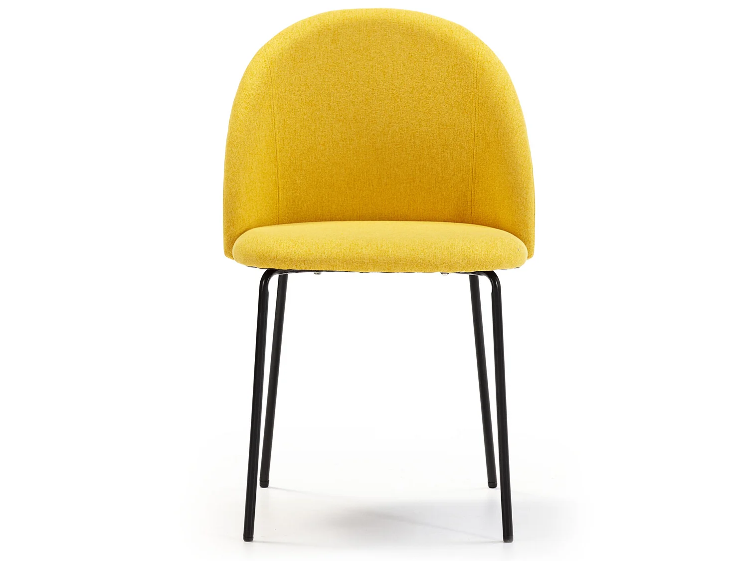 Pack 2 chaises Salle à Manger tapissées Kenia Moutarde, 43 cm x 47cm x 78,5 cm