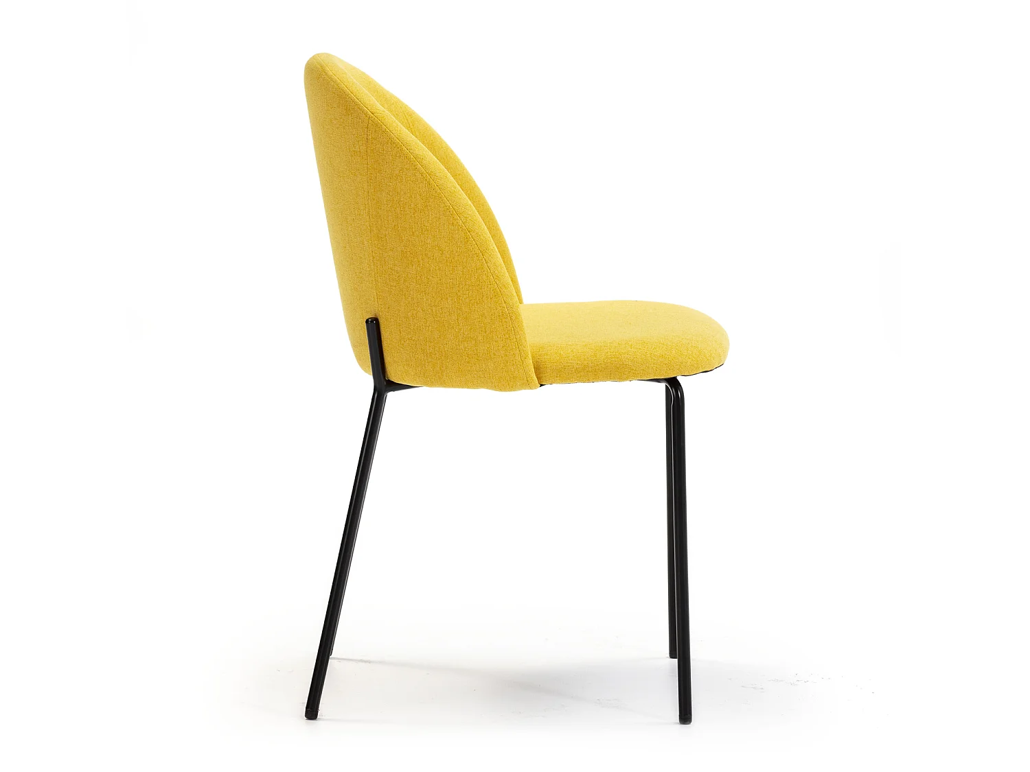 Pack 2 chaises Salle à Manger tapissées Kenia Moutarde, 43 cm x 47cm x 78,5 cm